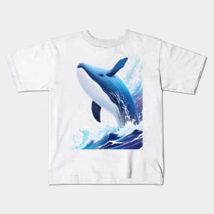 majestic whale in painting style. Kids T-Shirt